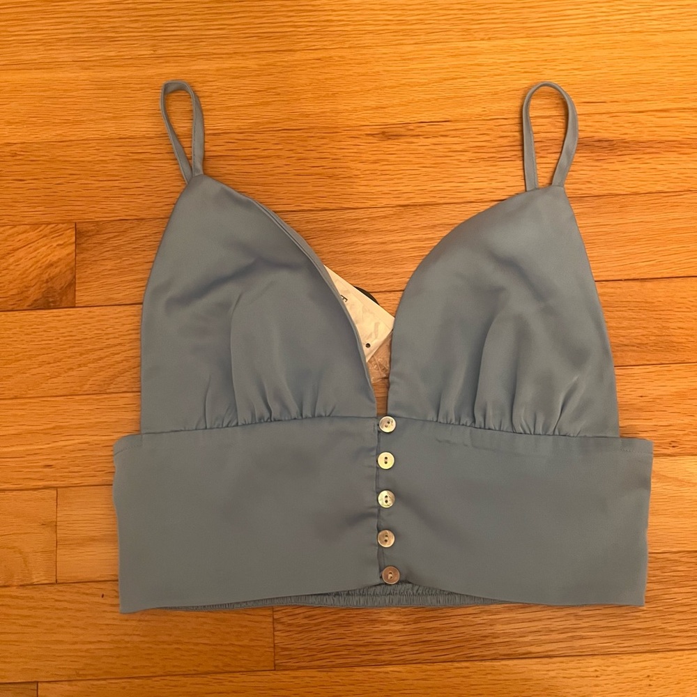 New Forever 21 Women’s Light Blue Crop Top Size Small